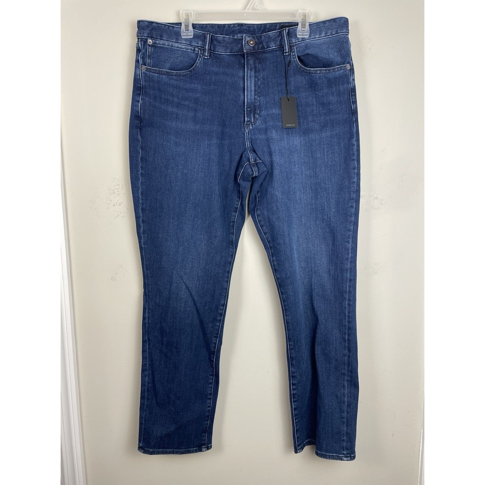 NEW Bonobos Slim Taper Jeans Mens 38x32 Blue Stretch Denim Pants Dark Wash - Picture 2 of 8